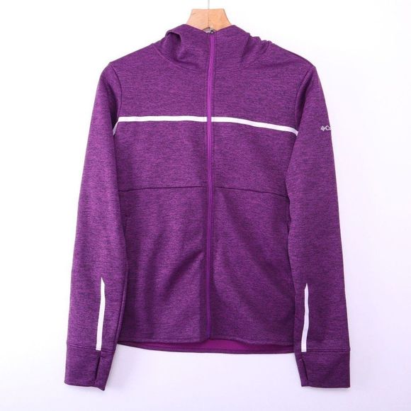 Columbia Full Zip Hooded Purple Jacket - Picture 1 of 5